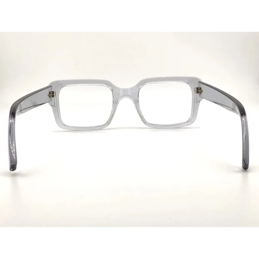 Kirk & Kirk Percy C8 Eyeglass Frames Clear Grey Square Acrylic 50-22 France